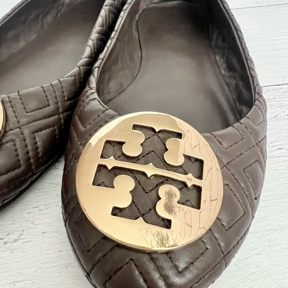 Tory Burch Quilted Minnie Flat Size 9 - Picture 4 of 7